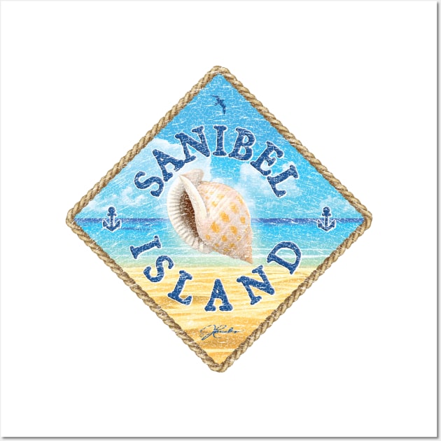 Sanibel Island, Florida, with Scotch Bonnet Shell and Beach Wall Art by jcombs